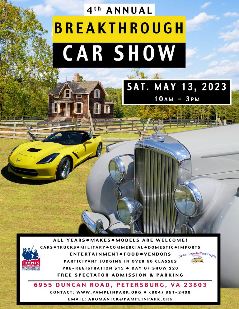 4th Annual Breakthrough Car Show Pamplin Historical Park